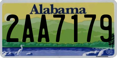 AL license plate 2AA7179