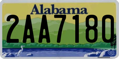 AL license plate 2AA7180