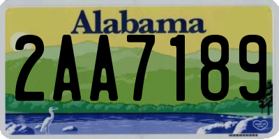 AL license plate 2AA7189