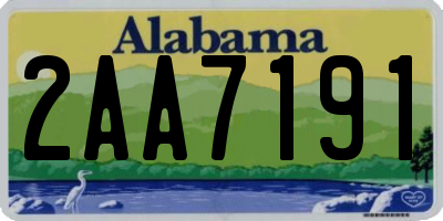 AL license plate 2AA7191