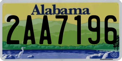 AL license plate 2AA7196