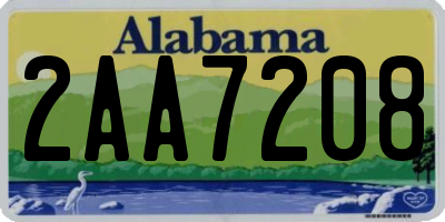 AL license plate 2AA7208