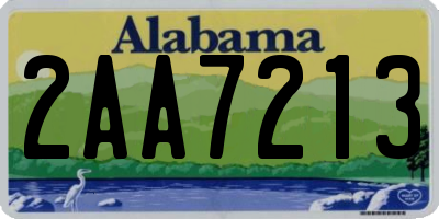 AL license plate 2AA7213