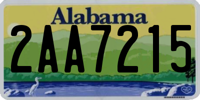 AL license plate 2AA7215