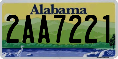 AL license plate 2AA7221