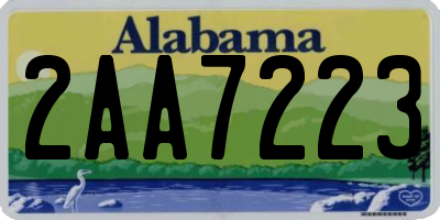AL license plate 2AA7223