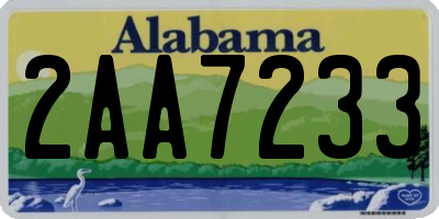 AL license plate 2AA7233