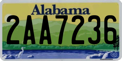 AL license plate 2AA7236