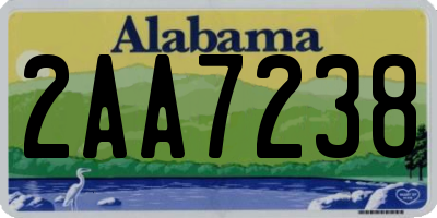 AL license plate 2AA7238