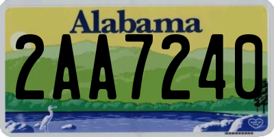 AL license plate 2AA7240