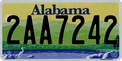 AL license plate 2AA7242