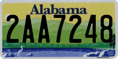 AL license plate 2AA7248