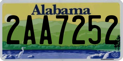AL license plate 2AA7252