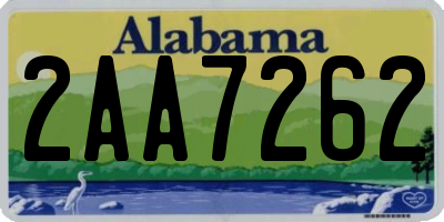 AL license plate 2AA7262