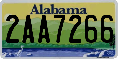 AL license plate 2AA7266