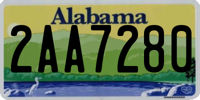 AL license plate 2AA7280