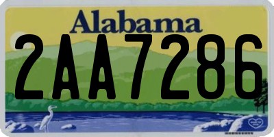 AL license plate 2AA7286