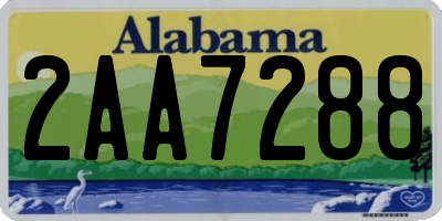 AL license plate 2AA7288
