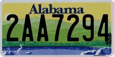 AL license plate 2AA7294