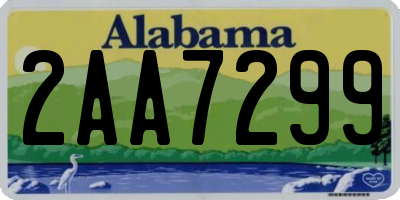 AL license plate 2AA7299