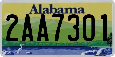 AL license plate 2AA7301