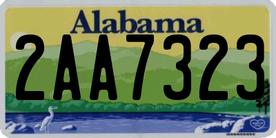 AL license plate 2AA7323