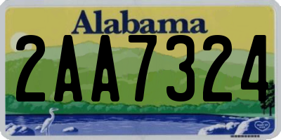 AL license plate 2AA7324
