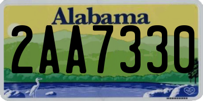 AL license plate 2AA7330