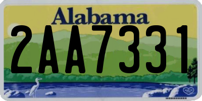 AL license plate 2AA7331