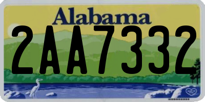 AL license plate 2AA7332