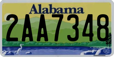 AL license plate 2AA7348