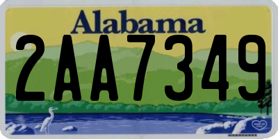 AL license plate 2AA7349