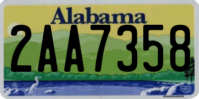 AL license plate 2AA7358
