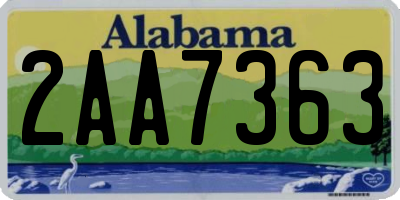 AL license plate 2AA7363