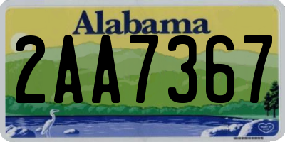 AL license plate 2AA7367