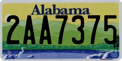 AL license plate 2AA7375