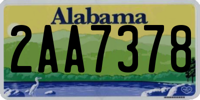 AL license plate 2AA7378
