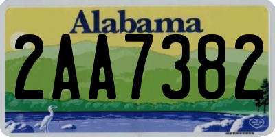 AL license plate 2AA7382