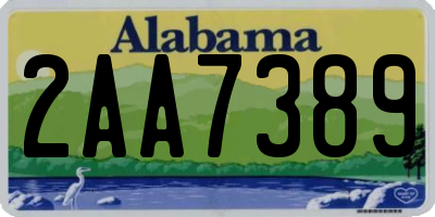 AL license plate 2AA7389
