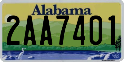 AL license plate 2AA7401