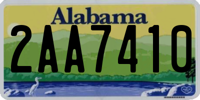 AL license plate 2AA7410