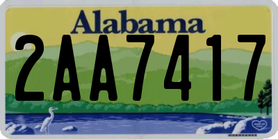 AL license plate 2AA7417