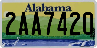 AL license plate 2AA7420