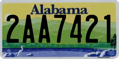 AL license plate 2AA7421