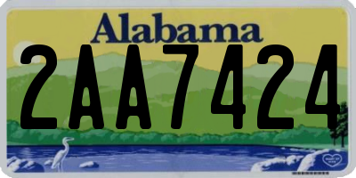 AL license plate 2AA7424