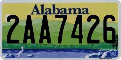 AL license plate 2AA7426