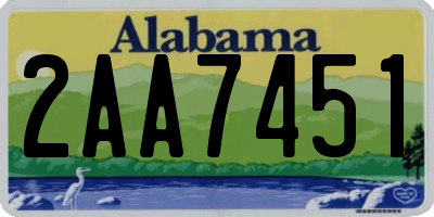 AL license plate 2AA7451