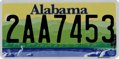 AL license plate 2AA7453
