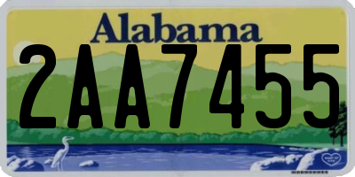AL license plate 2AA7455