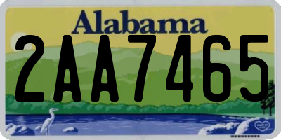 AL license plate 2AA7465